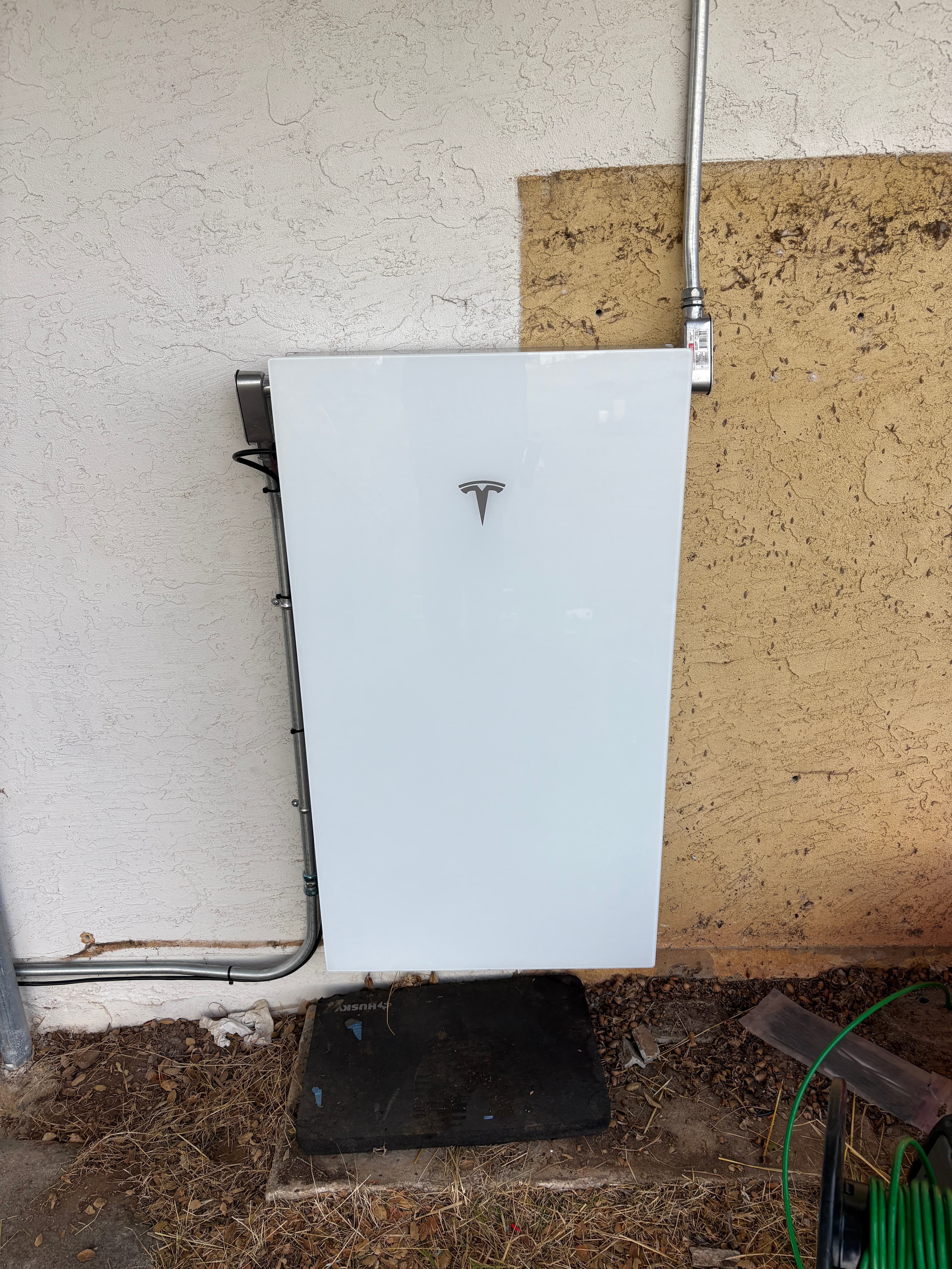 Battery system installed and wired