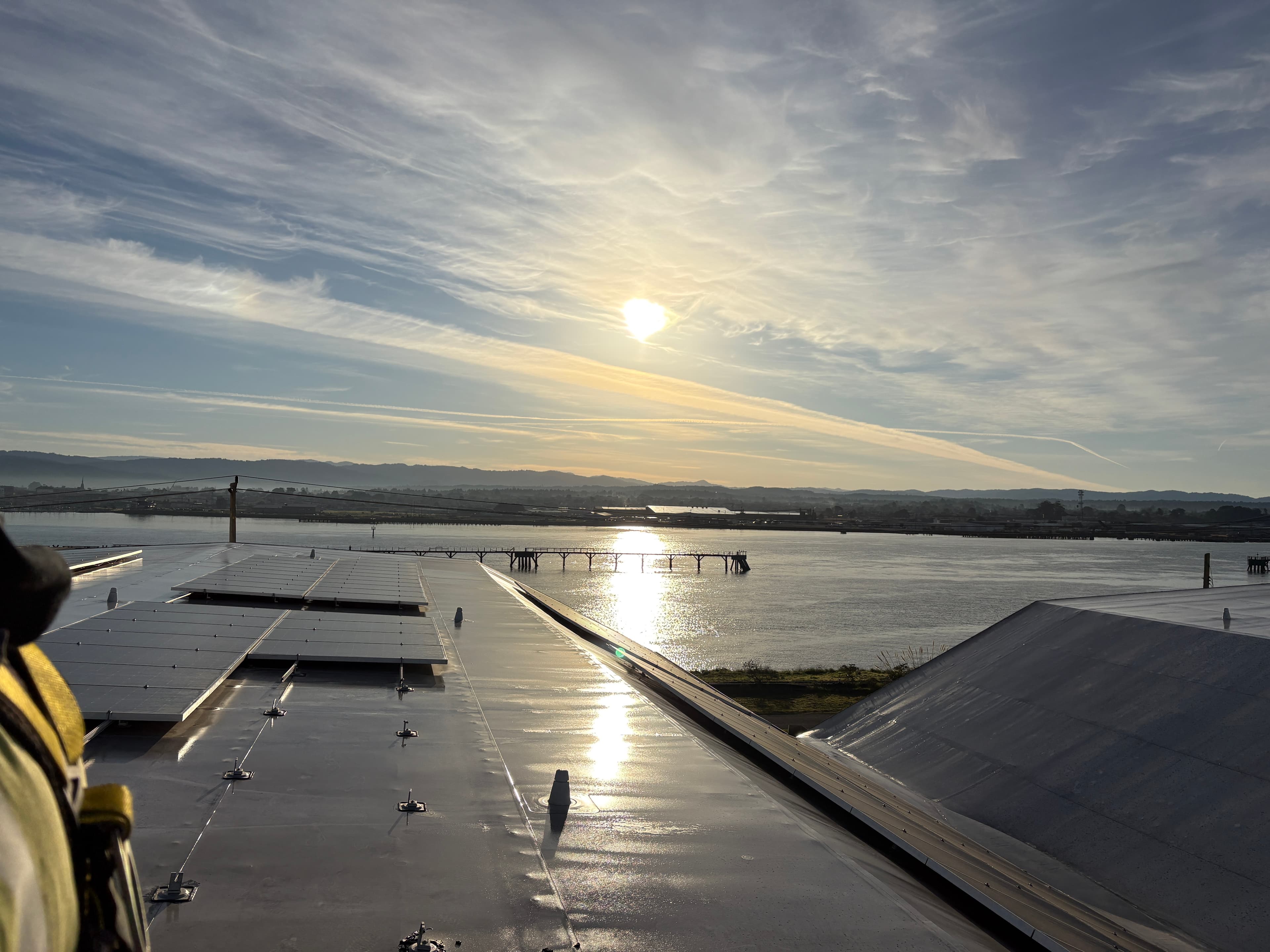 Commercial solar job site