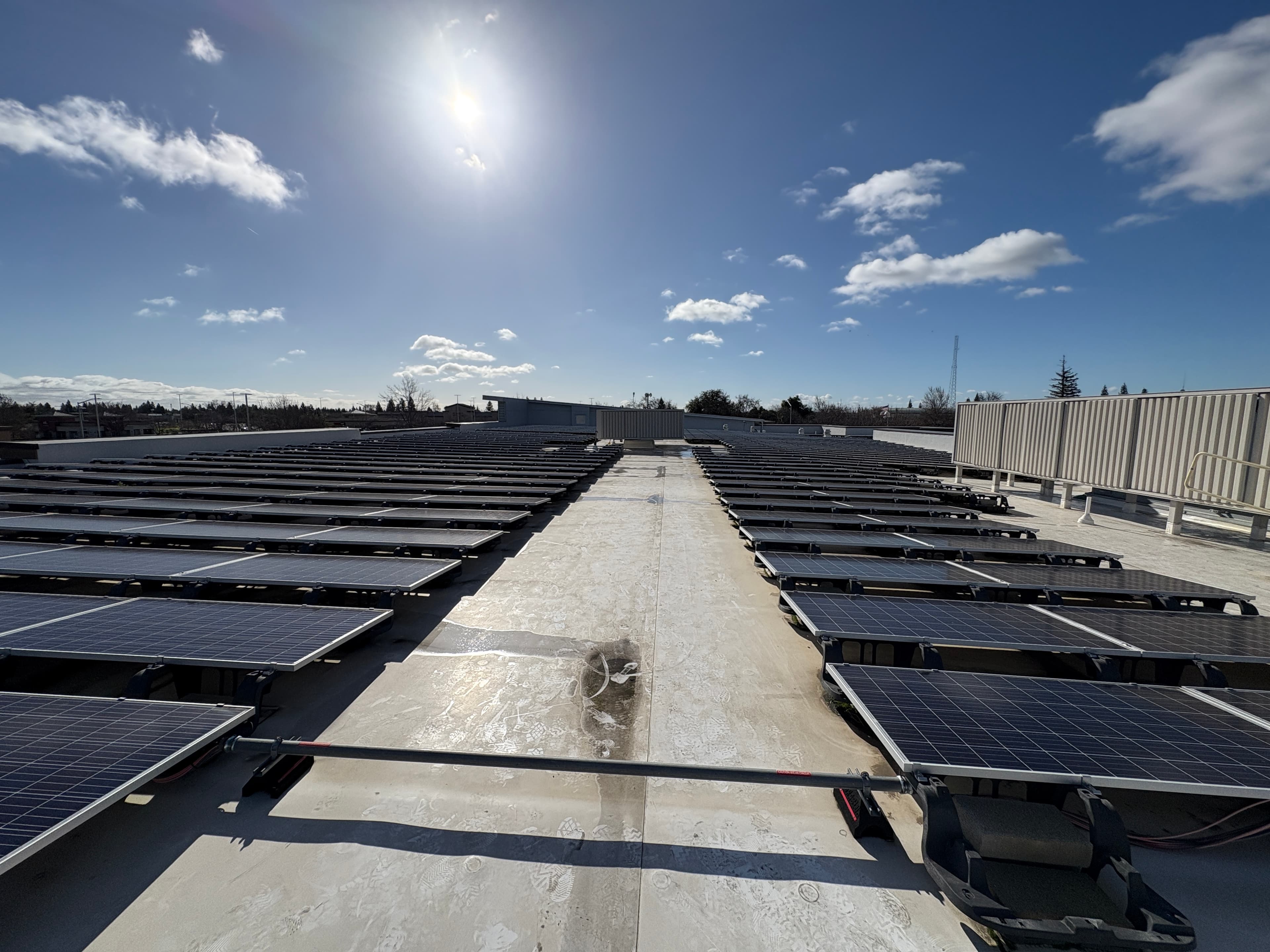 RCH Renewables crew on site at a commercial solar maintenance dispatch