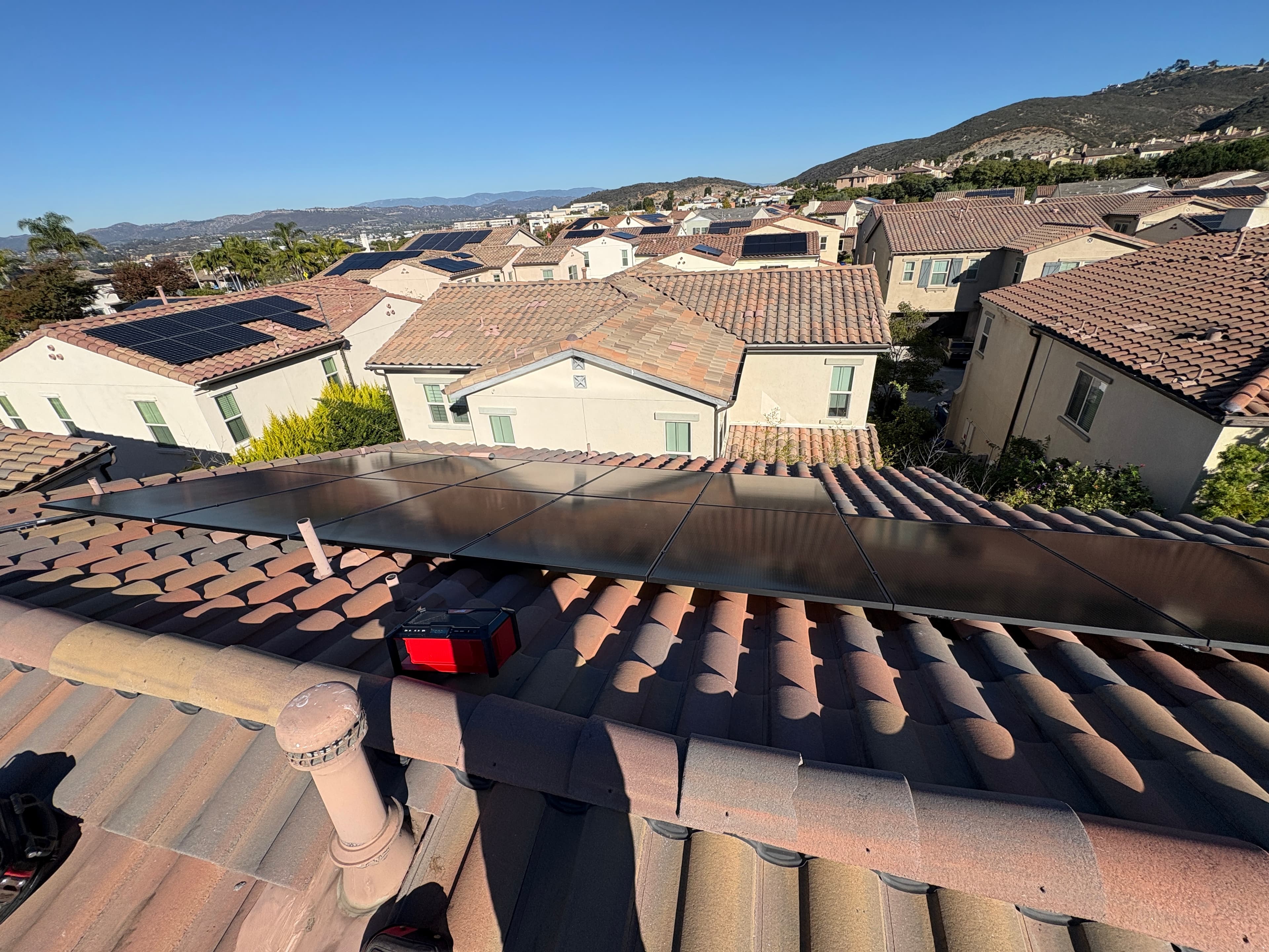 Solar panels on San Diego home